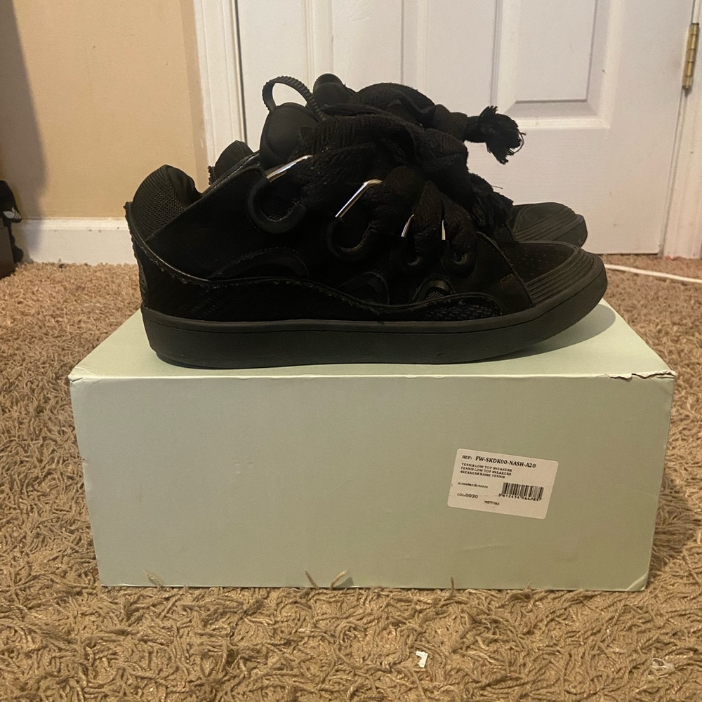 Lanvin Black Kids Sneakers